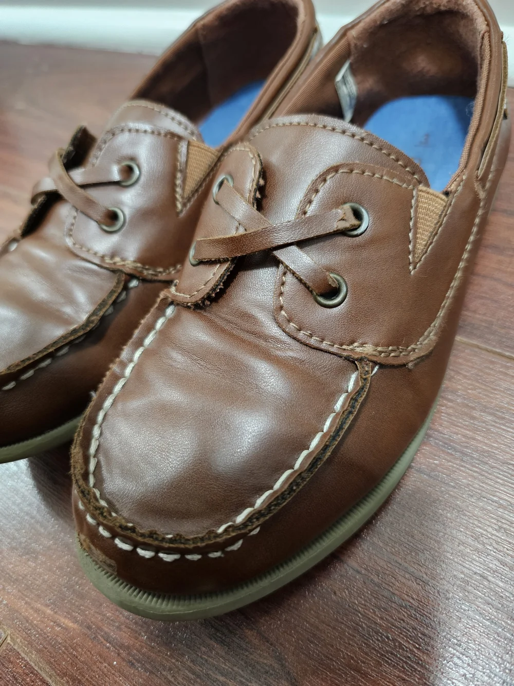Carter's Brown Leather Boys Dressy Boat Shoes